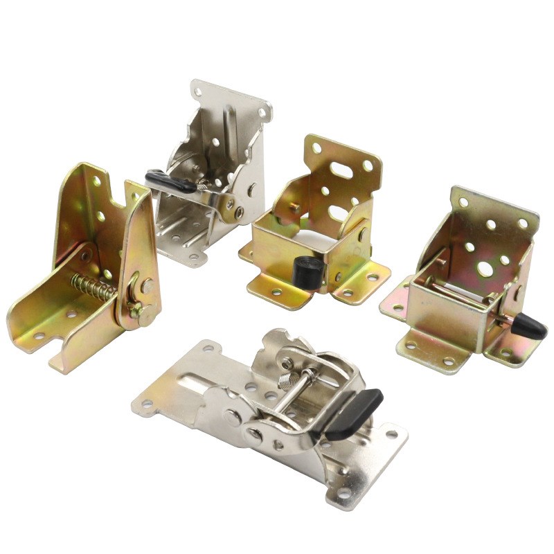 180度90度0度折叠自锁铰链合页茶几家I具固定件下翻折叠桌五金配