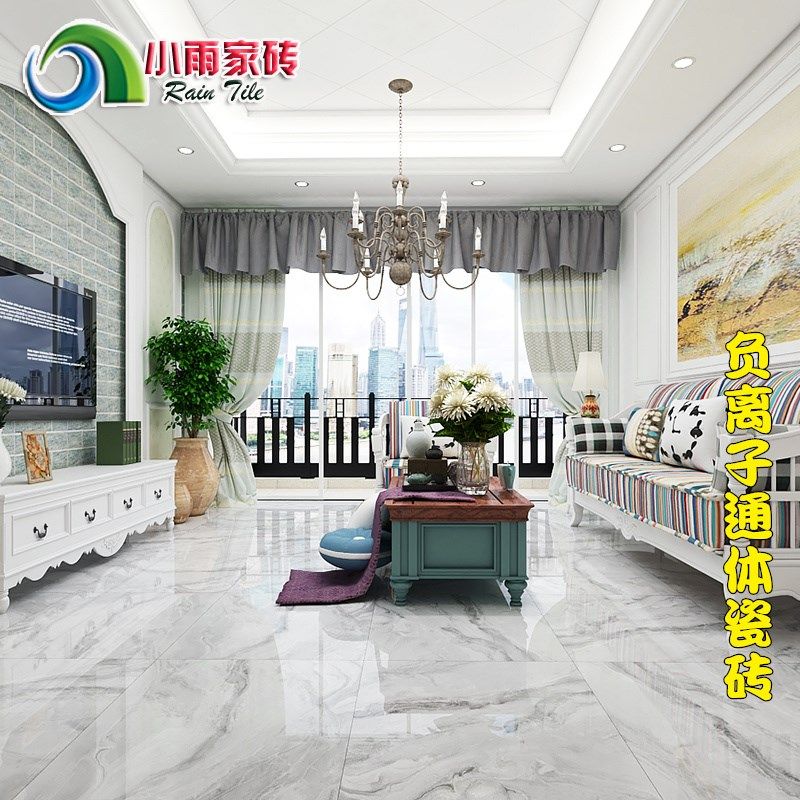 负离子瓷抛砖通体大理石800x800瓷砖客厅全抛釉防滑地砖 背景墙砖