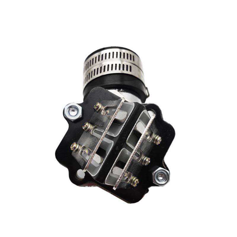 踏板车化油器接口歧管 电镀银JOG50 jog90改装进.气阀簧片阀