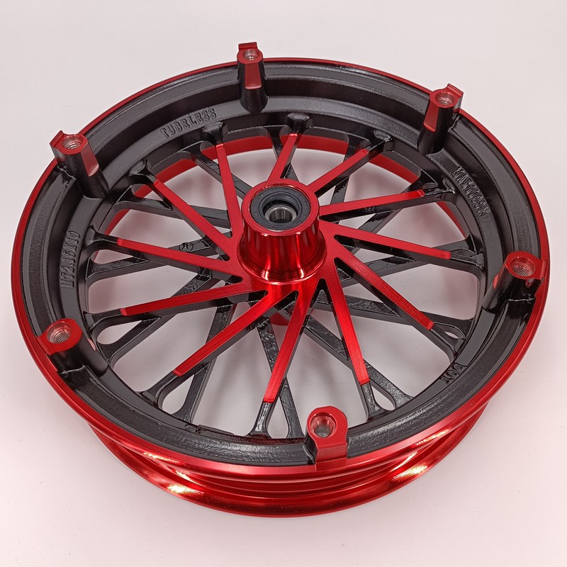 电动车铝轮电摩反刹前轮内刹轮毂10寸12寸16寸钢圈碟X刹轮子内刹