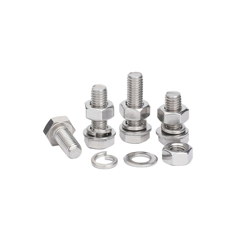 904L外六角螺丝平垫弹垫螺母套装大全耐腐蚀不锈钢电厂脱硫螺栓