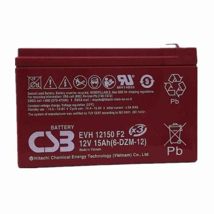 CSB希世比蓄电池EVH12150F2赛德科AGFA医疗DR专用仪器电动12V15Ah