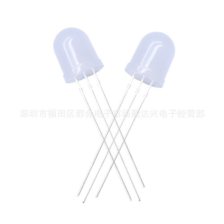 f10红绿共阴共阳10mm红普绿翠绿雾状双色指示灯led灯珠发光二极管