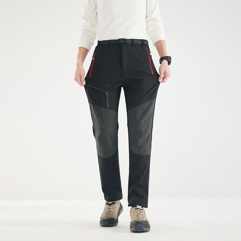 户外冲锋裤男女防水防寒防风加绒内里保暖软壳情侣户外登山滑雪裤