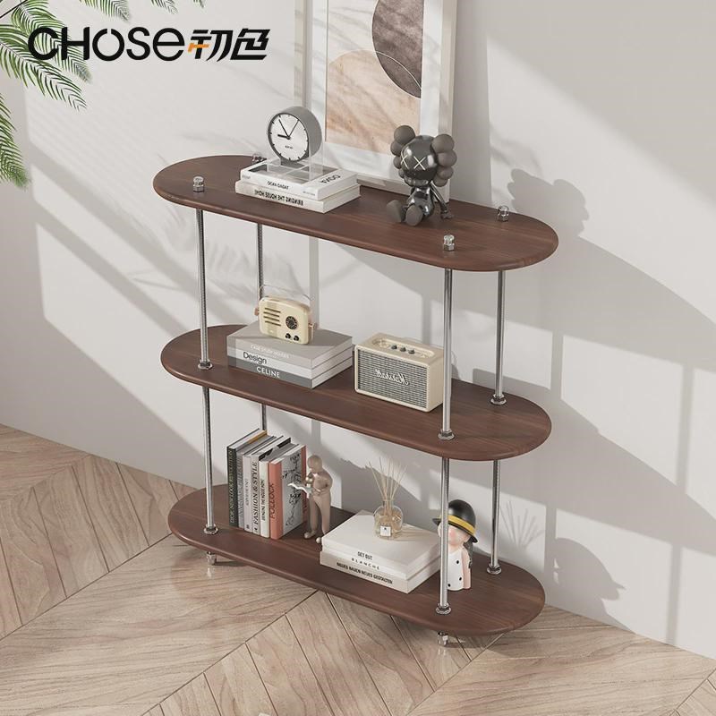 新款客厅阳台多用途304不锈钢z花架收纳实木落地置物架多层可调节