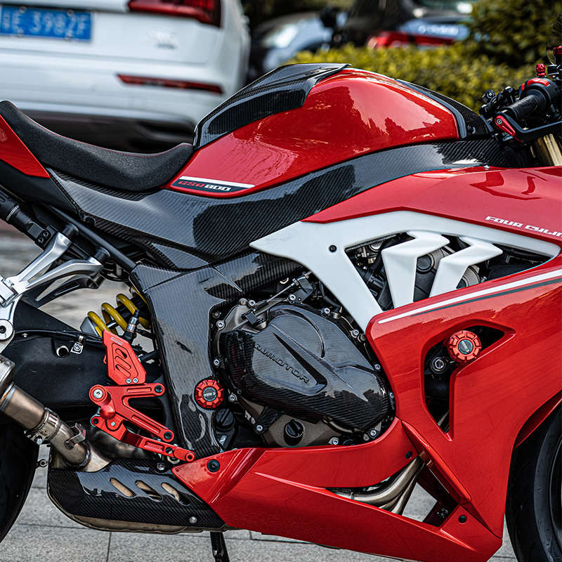 适用赛800碳k纤维车架装饰盖 赛800碳纤维外壳改装件