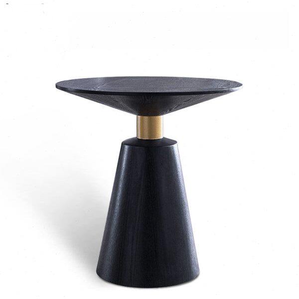 轻奢实木洽谈桌高档售楼部休闲桌实木边几小圆桌现代简约会客桌