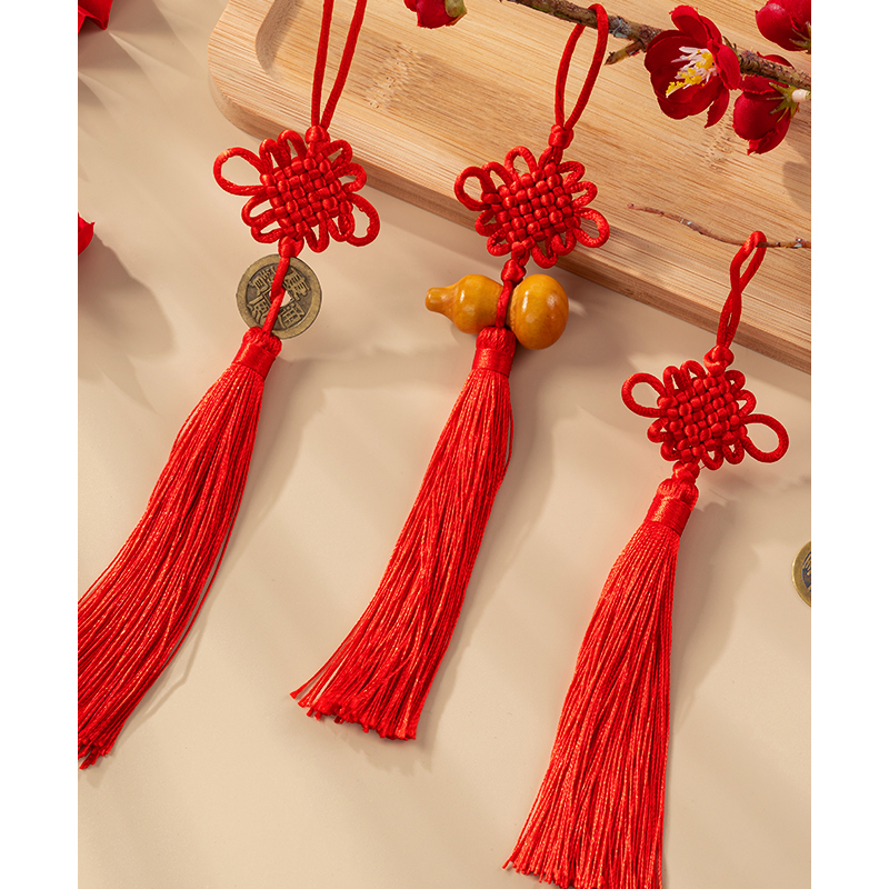 中国结挂件小号新年过年装饰手工红F色同心结平安结客厅室内布置