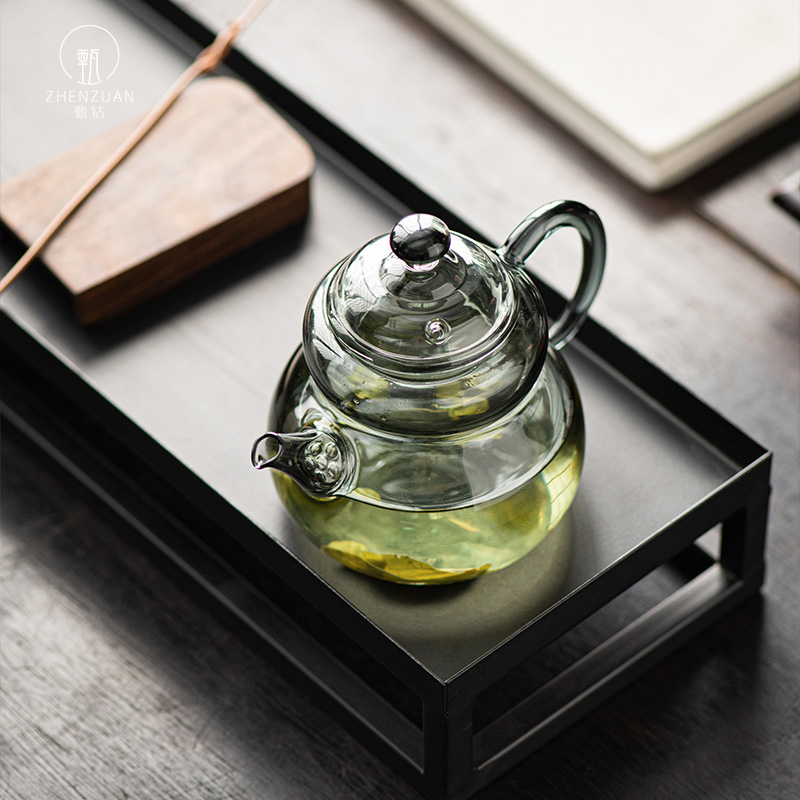 日式玻璃茶壶小号迷你一人专用小C泡茶器绿茶壶耐热带过滤单个茶