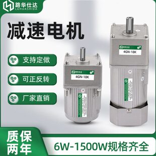 路华仕达减速电机可调变速220V/380V交流立式齿轮调速马达6W-750W