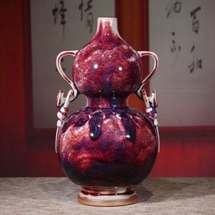 钧瓷摆件福禄如意河南禹州特产窑变釉葫芦非官汝哥瓷珍品陶瓷礼品