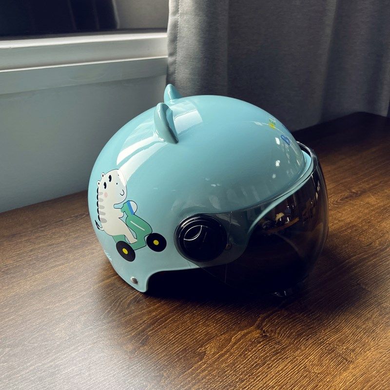 新国标儿童电动车头盔可爱耳朵安全帽4-12岁卡通男女儿童夏季半盔