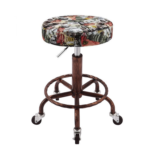 旋转升降美容椅美甲凳圆凳理发椅防爆大工凳美发店转凳圆形师傅椅