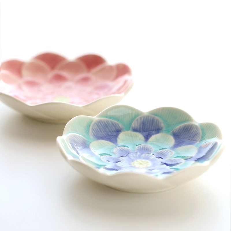 进口濑户烧手绘冰裂釉复古日料寿司小碟子蘸料咸菜创意餐盘碟