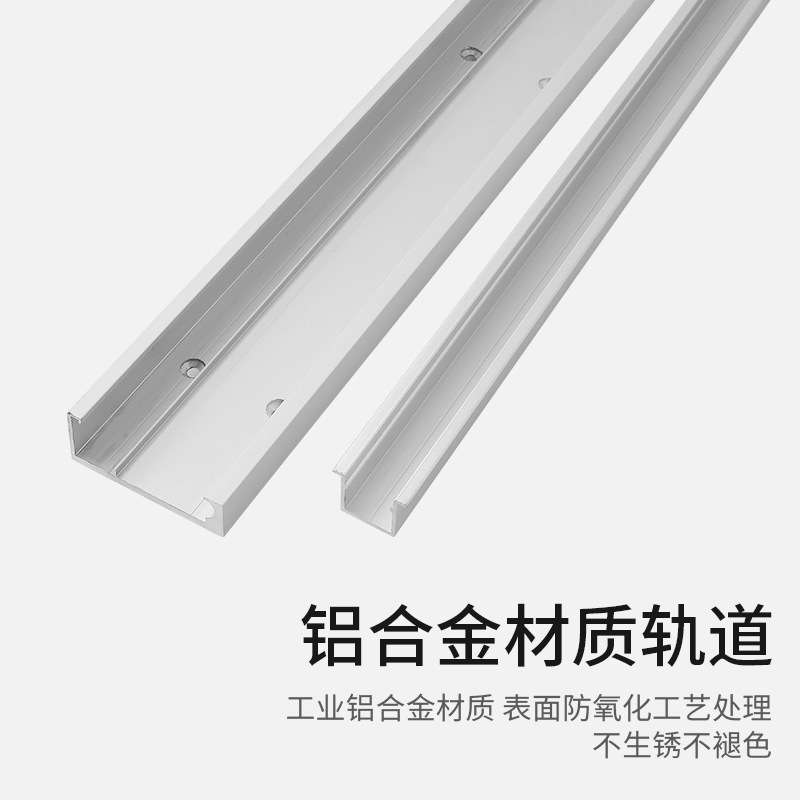 新型轨幽灵门卫生间厨房隐形轨道移门专用吊滑轮缓冲五金配件