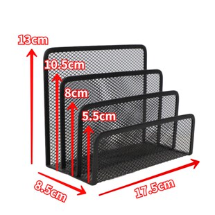 金属文件架迷你三档信笺收纳架置物架资料架桌面小号文件整理架书