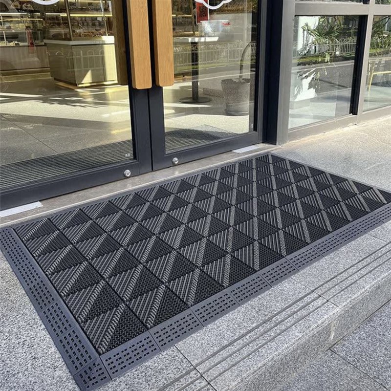 三合一防滑地垫入户门垫除尘蹭土垫酒店迎宾拼接地垫加厚镂空地垫