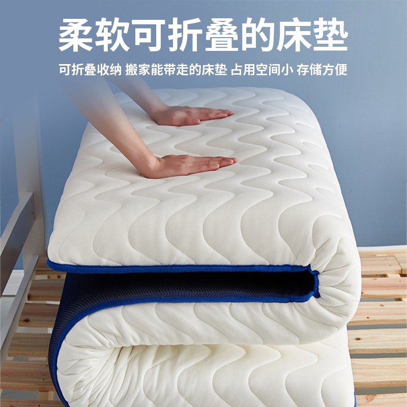 乳胶床垫软垫学生宿舍单人1.2米家用90x190cm垫子1记忆棉海绵