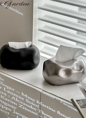 纸巾盒客厅轻奢高档家用创意纸抽盒餐桌抽纸盒陶瓷家居装饰摆件