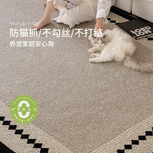 卡提克兰无胶防水地毯客厅免打理2025新款轻奢法式高级感沙发地垫