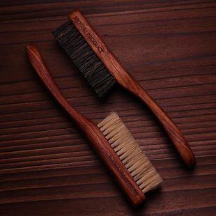 墨树出品【两把刷子】高端手工花梨木软硬猪鬃金刚菩提养护文玩刷