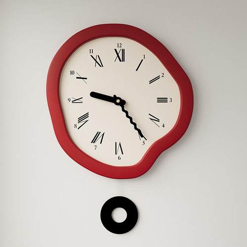 中古复古饭厅餐厅时钟挂墙钟表挂钟卧室静音现代简约大气新款