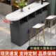 吧台桌简约现代家用小户型客餐厅厨房隔断柜岛台岩板双面门玄关柜