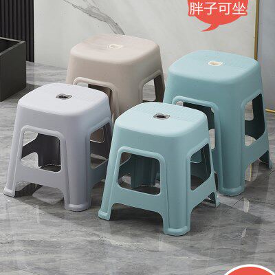 防滑塑料凳子39cm加厚餐桌凳家用高凳子结实大人书桌用板凳熟胶凳