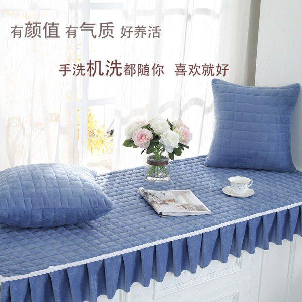欧式加厚卧室飘窗垫窗台垫榻榻米垫毯子防滑阳台垫定做四季可机洗