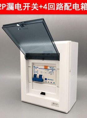 2P63A漏电开关带防水盒家用32安空调电热水器保护器C40a总开关箱