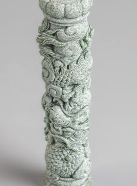 青砂石盘龙柱茶宠中式居家桌面动物装饰摆件办公室创意国潮精品