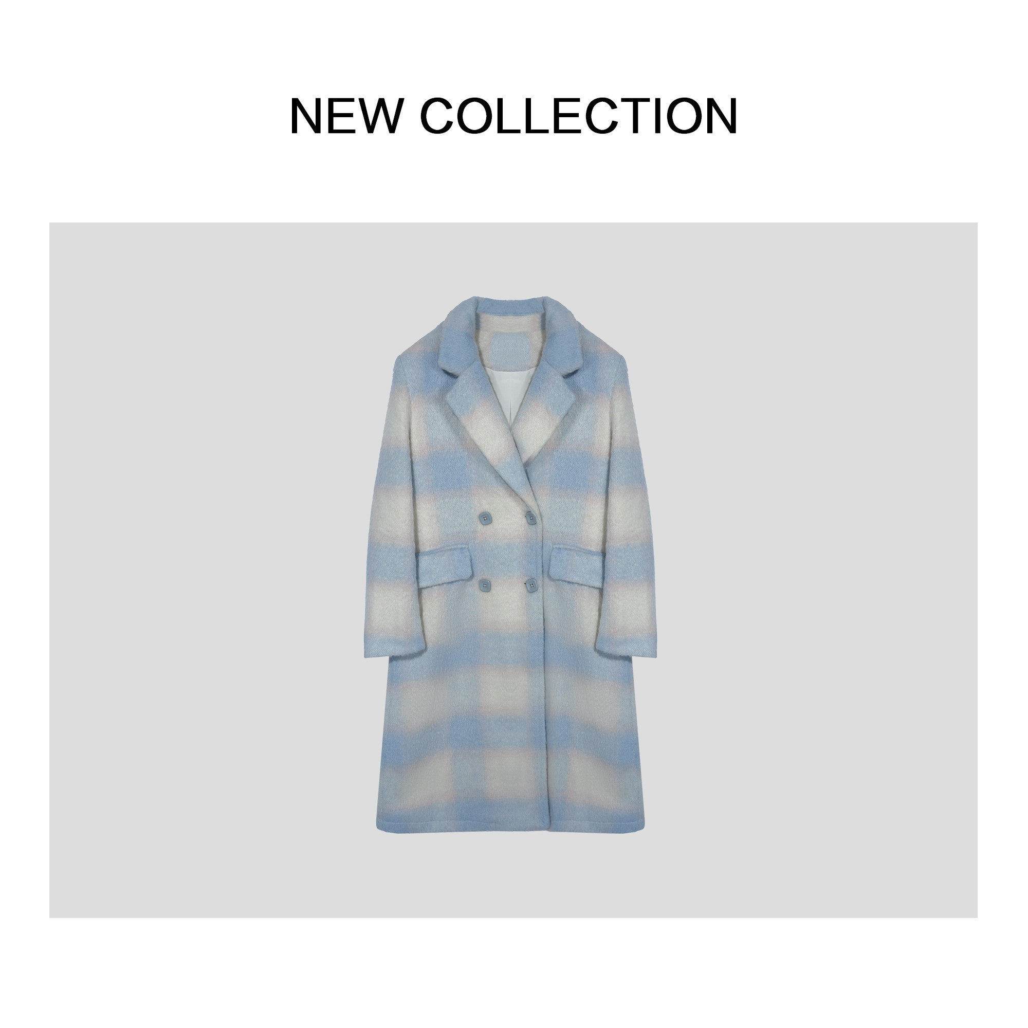 【小玉米专属】经典简约复古优雅双排扣毛呢外套 N1F58006,女装/女士精品,毛呢外套,淘宝优惠券,粉丝福利购,淘宝优惠卷