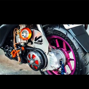 化油器挡泥板全新不锈钢 离合盖挡板 适用本田DIO50 18期25期28期