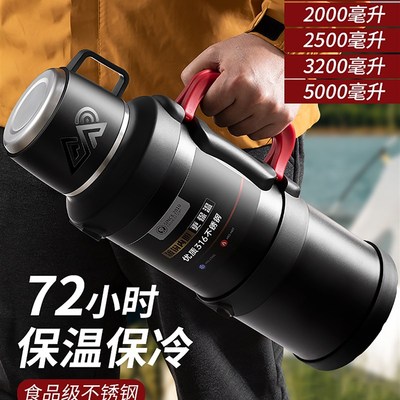 德国保温壶外出便携式大容量保温水壶316L不锈钢量杯保温杯食品级