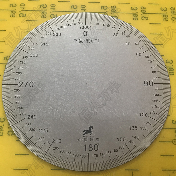 刻度盘无孔盘角度盘测量器不锈钢圆盘130x0x2 A009直销 恒久万丰