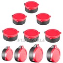 弹盖物镜保护目镜防尘普通单筒望远镜双筒望远镜观鸟镜橡胶盖红色