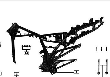 博技摩配宗申摩托Z-one原厂车架ZS125-48A ZS150-48A车架大梁大架