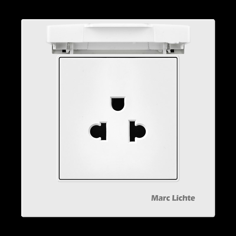 86型泰式15A三孔插座面板圆孔带开关USB快充125V墙壁防溅防尘插座