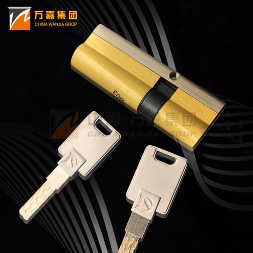 新款 万嘉WJ防盗门通用锁芯叶片多轨道C级大门锁具全铜防打断锁芯