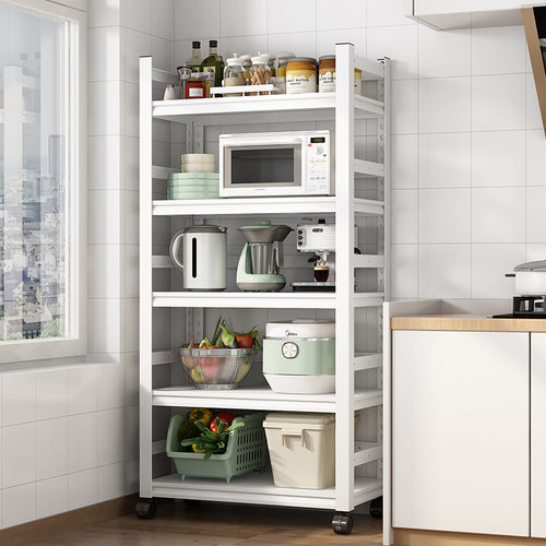 可移动围栏厨房置物架多层家用微