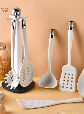 硅胶厨具7件套收纳架装厨房不粘锅烹饪铲勺套装kithen utensil