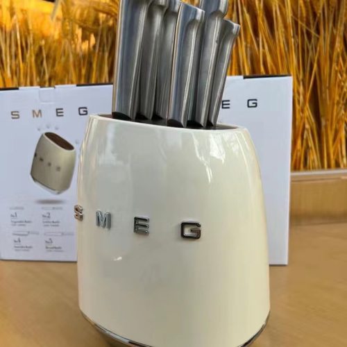 SMEG刀具七件套不锈钢刀架复古不