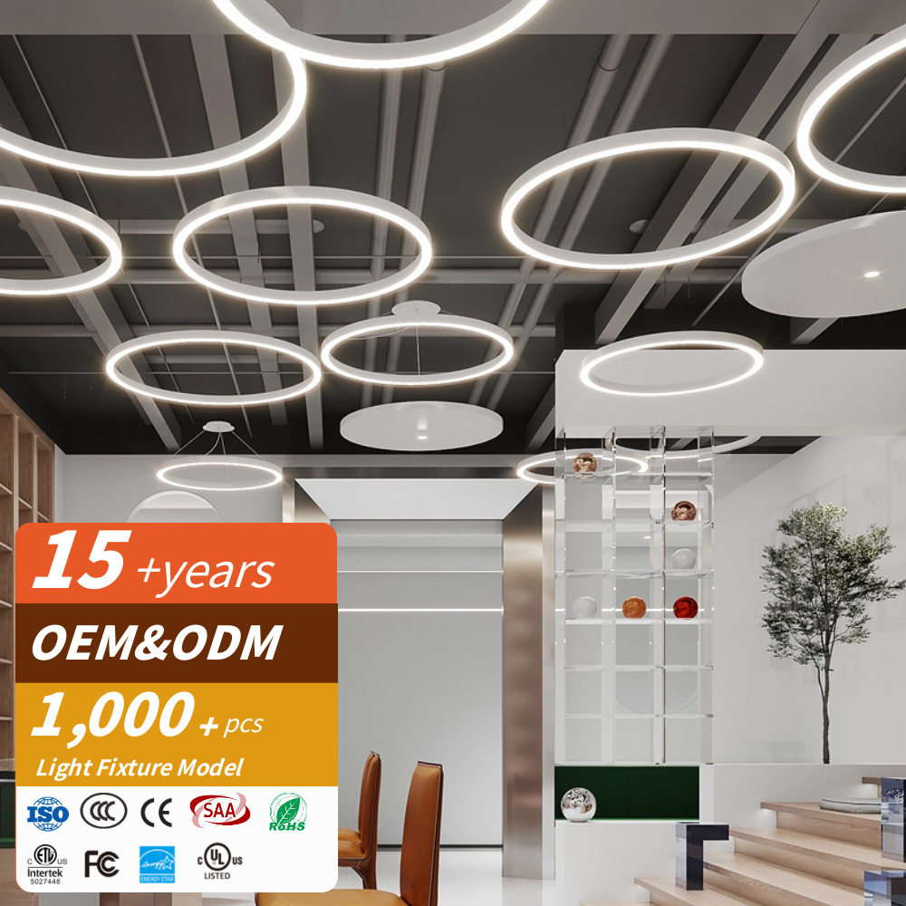 LED圆形圆环吊灯办公室健身房异形吊线灯现代商用5075现货灯具,家装灯饰光源,商用吊灯,淘宝优惠券,粉丝福利购,淘宝优惠卷