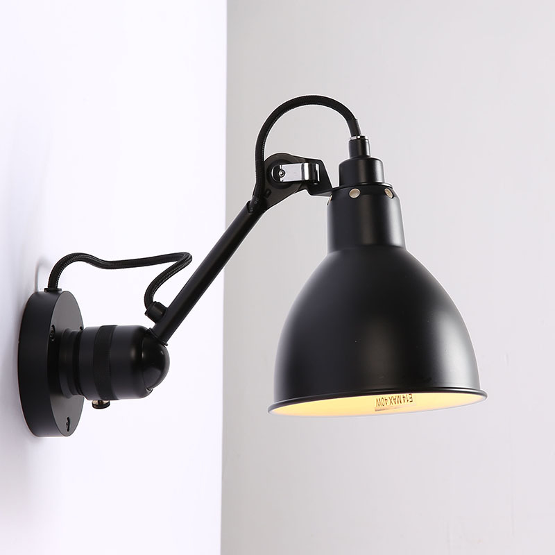 北欧设计师工业风简约多功能酒吧吧台办公卧室书房床头金属小壁灯