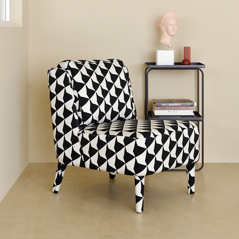 北欧轻奢单人沙发椅简约卧室客厅酒店大厅懒人椅设计师休闲老虎椅