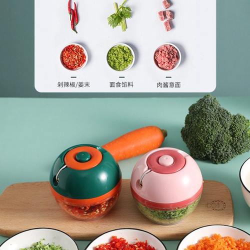 多功能手拉式蒜泥器姜蒜辣椒绞碎机迷你碎菜器切菜器绞碎机料理机