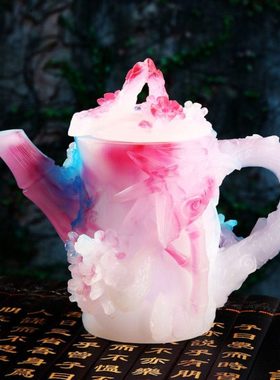 古法琉璃竹韵真情摆件家居玄关办公室茶馆装饰艺术品商务礼品礼物