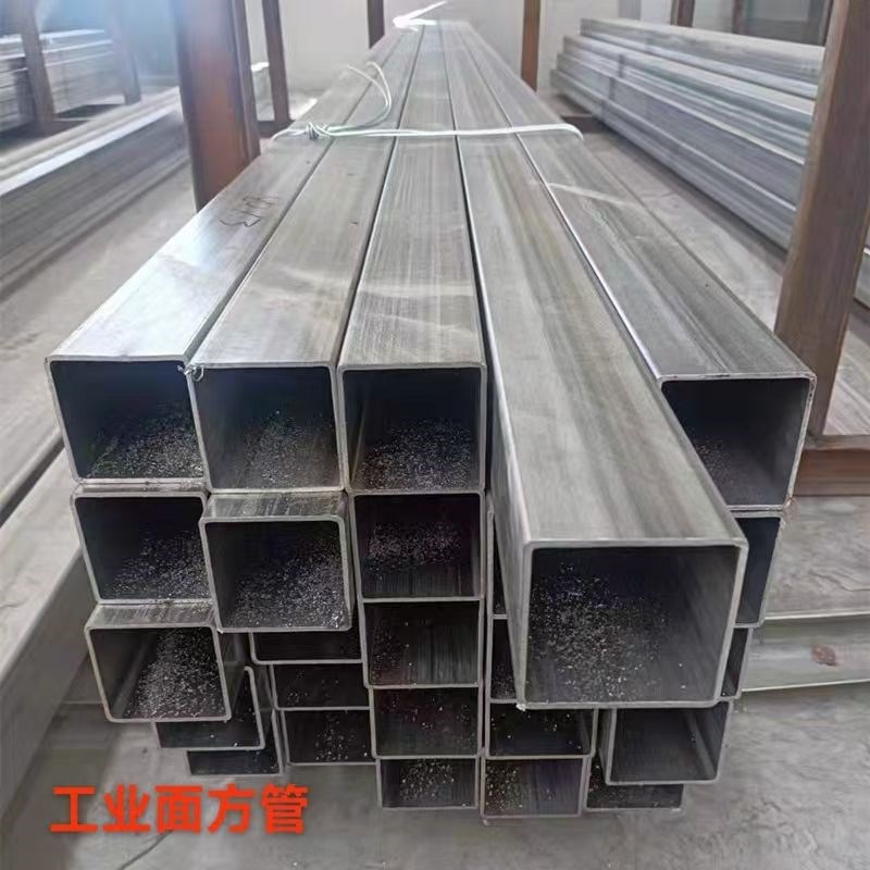 316L/304加厚o不锈钢方管激光加工定制焊接工业用拉丝扁管打孔