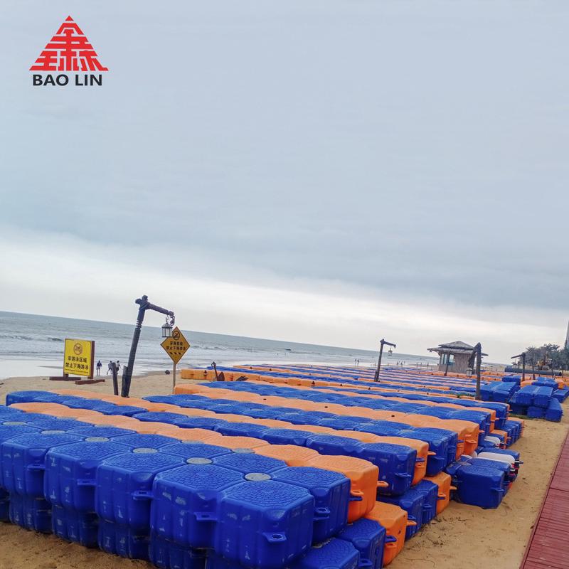 浮筒水上平台浮动停靠船码头浮桥塑料养殖钓鱼Q浮台摩托艇游乐浮