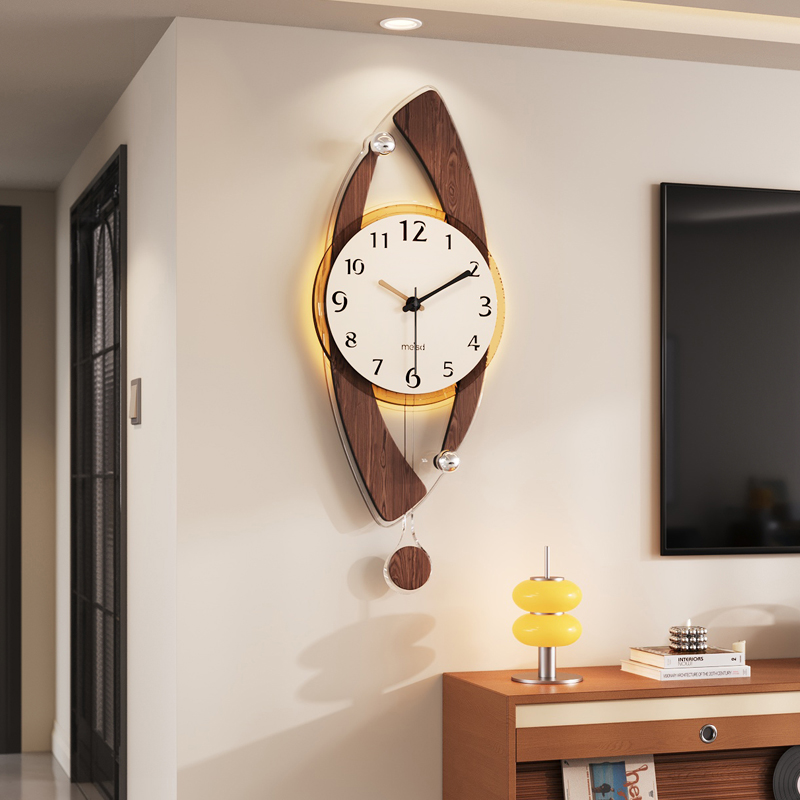 艺术静音a钟表挂钟客厅2024新款简约现代家用餐厅创意时钟挂墙挂